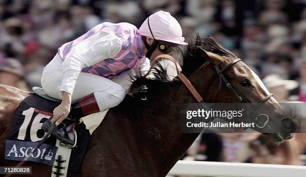 Frankie Dettorin and Sander Camillo land The Albany Stakes Race run at Ascot on June 23 in Ascot, England. Today was the Fourth day of The Royal...