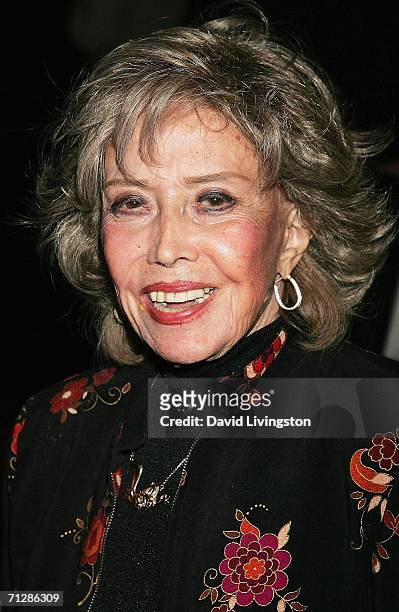 Actress June Foray attends an Academy of Motion Picture Arts and Sciences special 50th anniversary screening of "The Searchers" at the Academy of...
