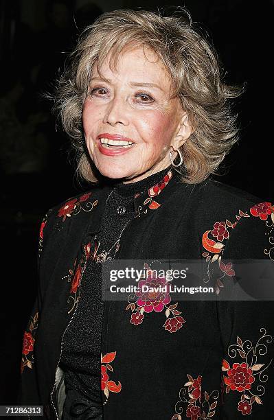 Actress June Foray attends an Academy of Motion Picture Arts and Sciences special 50th anniversary screening of "The Searchers" at the Academy of...