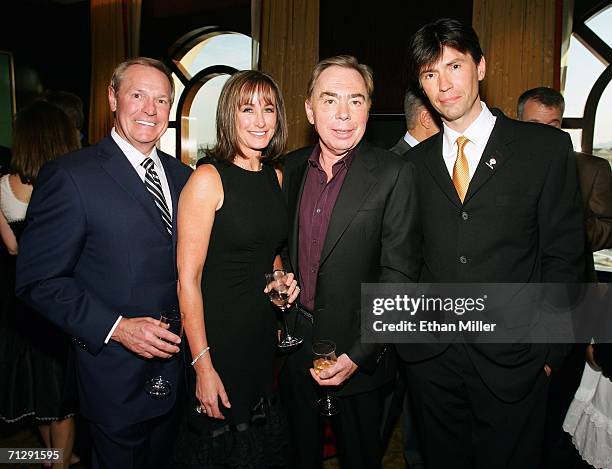 President and Chief Executive Officer of Las Vegas Sands Corp., Bill Weidner, his wife Lynn Weidner, Lord Andrew Lloyd Webber and lyricist Charles...