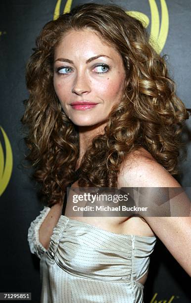 Actress Rebecca Gayheart arrives at the 3rd Annual WOrk Hard, Play Harder Lounge at the W Hotel on June 25, 2006 in Los Angeles, California.