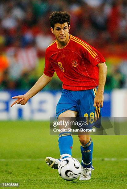 Francesc Fabregas of Spain in action during the FIFA World Cup Germany 2006 Round of 16 match between Spain and France played at the Stadium Hanover...