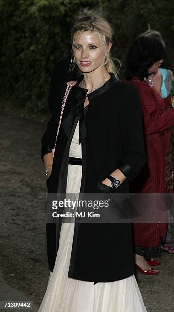 Model Laura Bailey arrives at the fundraising event 'Elephant Durbar' arranged by London-based charity, elephant family on June 27, 2006 in Richmond,...