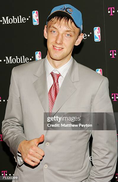 Draftee Oleksiy Pecherov attends the T-Mobile Basketball's Rising Stars Celebration at Tao Restaurant on June 28, 2006 in New York City.