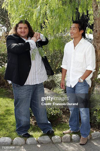 Actor Jorge Garcia and Korean actor Kim Daniel Dae pose at the photocall for the tv series "Lost", during the 46th annual Monte Carlo Television...