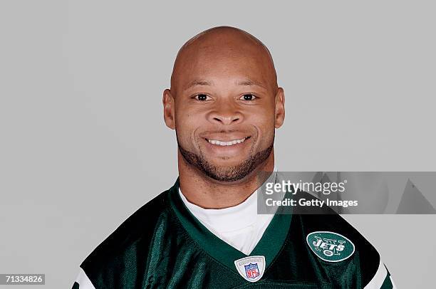 Laveranues Coles of the New York Jets poses for his 2006 NFL headshot at photo day in East Rutherford, New Jersey.