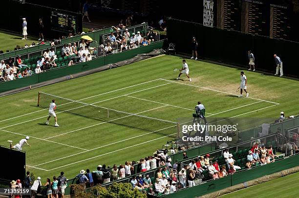 General view of Court 16 during day four of the Wimbledon Lawn Tennis Championships at the All England Lawn Tennis and Croquet Club on June 29, 2006...