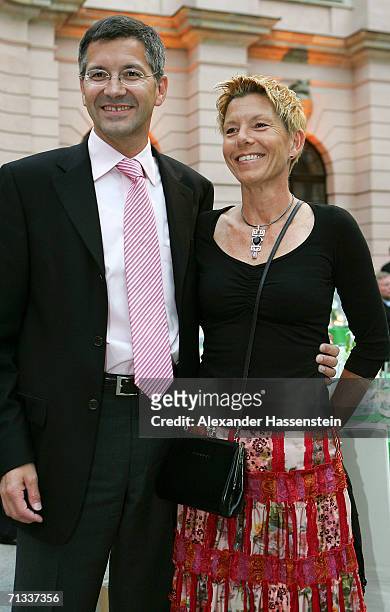 Herbert Hainer , CEO of adidas poses with his wife Angelika Hainer during the Reception of the German Football Federation for the FIFA World Cup 2006...