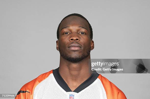 Chad Johnson of the Cincinnati Bengals poses for his 2006 NFL headshot at photo day in Cincinnati, Ohio.