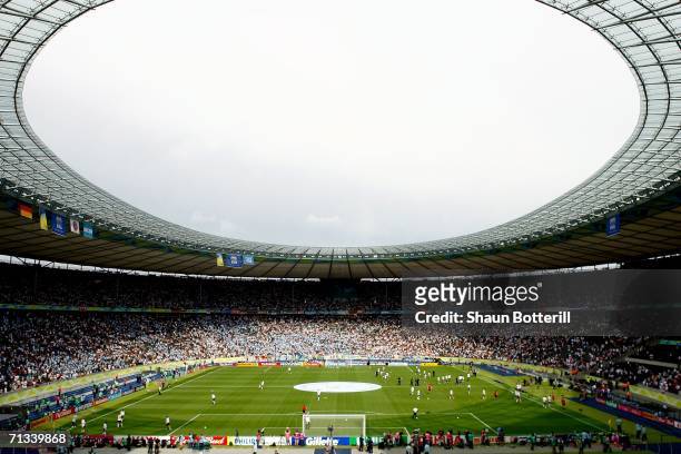 General view prior to the FIFA World Cup Germany 2006 Quarter-final match between Germany and Argentina played at the Olympic Stadium on June 30,...