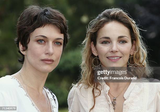 French actress Claire Keim and Natacha Lindinger attend the photocall of "Le Maitre du Zodiaque" during the 46th annual Monte Carlo Television...