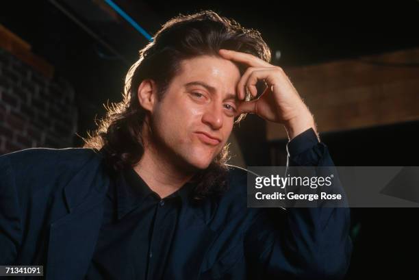 Comedian and actor Richard Lewis poses during a 1989 Los Angeles, California, photo portrait session. Lewis got his big break when he appeared on the...