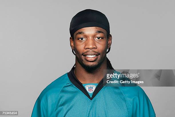 Rashean Mathis of the Jacksonville Jaguars poses for his 2006 NFL headshot at photo day in Jacksonville, Florida.