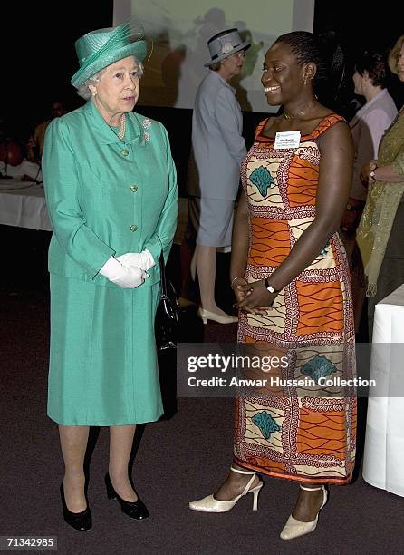 Queen Elizabeth ll during a visit to the Royal Commonwealth Society on June 30, 2006 in London, England.
