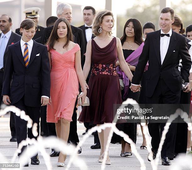 Prince Guillaume of Luxembourg arrives with his familly at the Grand Theater to attend a special performance on June 30, 2006 in Luxembourg, for...