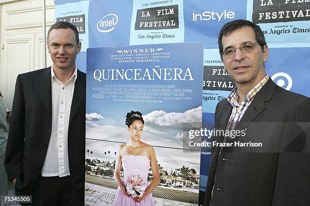 Directors Wash Westmoreland and Richard Glatzer, pose at Los Angeles Film Festival Premiere Of Sony Pictures Classics "Quinceanera" held at the Mann...