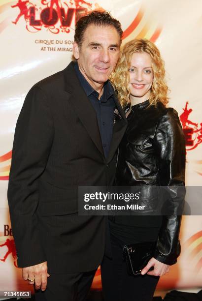 Actor Michael Richards and actress Beth Skipp arrive at the gala premiere of "The Beatles LOVE by Cirque du Soleil" at The Mirage Hotel & Casino June...