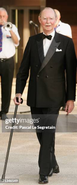 Grand Duke Jean of Luxembourg arrives at the Grand Theater to attend a special performance on June 30, 2006 in Luxembourg, as part of the Grand Duke...