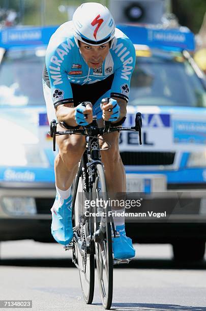 Erik Zabel of Germany and the Milram Team in action during the prologue of the 93st Tour de France on July 1, 2006 in Strasbourg, France.