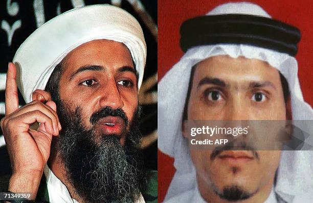 Combo shows Al-Qaeda leader Osama bin Laden and Abu Hamza al-Muhajer, who was endorsed by bin Laden as successor to slain Abu Musab al-Zarqawi as the...