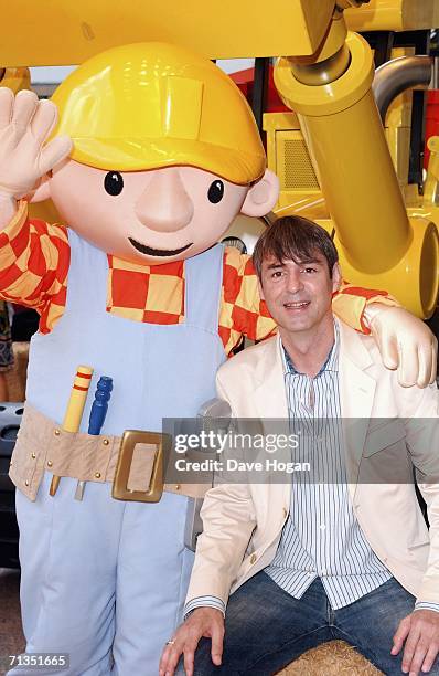 Actor Neil Morrissey arrives at the UK Premiere of "Bob The Builder - Built To Be Wild" at the Odeon West End on July 2, 2006 in London, England.