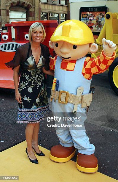 Presenter Jenni Falconer arrives at the UK Premiere of "Bob The Builder - Built To Be Wild" at the Odeon West End on July 2, 2006 in London, England.