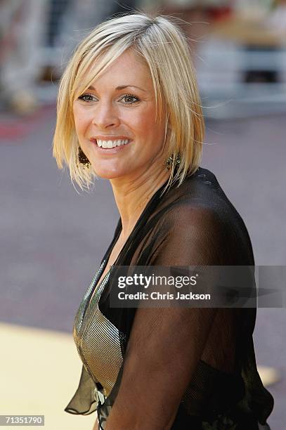 Presenter Jenni Falconer poses for photographs at the Bob The Builder - Built To Be Wild UK Premiere at the Odeon West End in Leicester Square on...