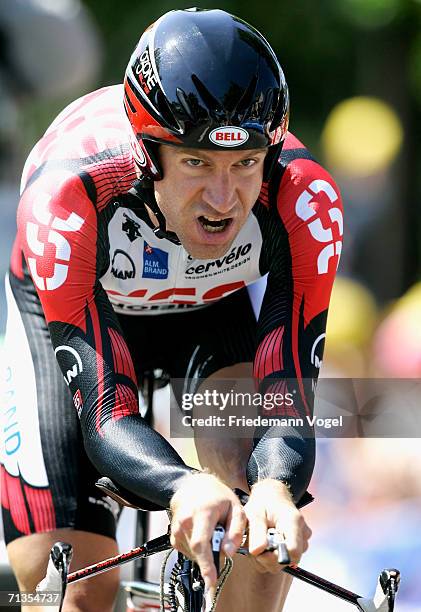 Jens Voigt of Germany and the CSC Team in action during the prologue of the 93st Tour de France on July 1, 2006 in Strasbourg, France.