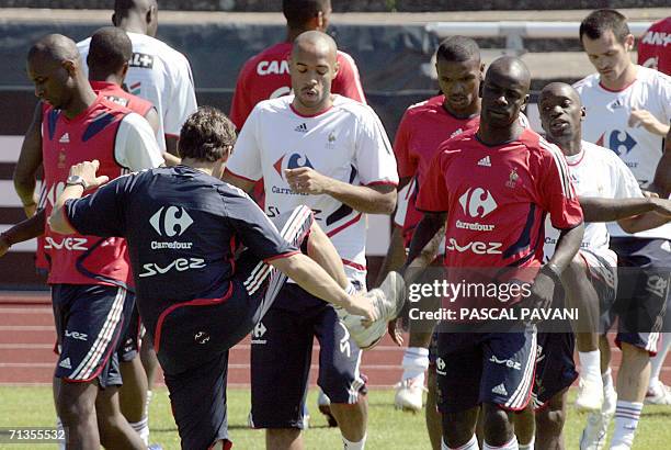 French football forward Thierry Henry , midfielders Patrick Vieira , Florent Malouda , Claude Makelele and defenders Lilian Thuram and Willy Sagnol...