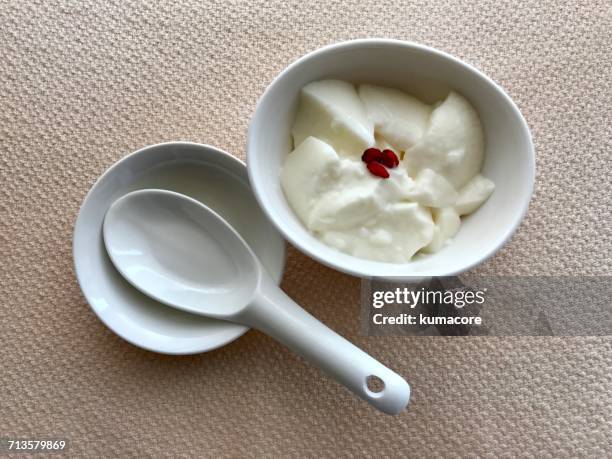 dim sum - almond jelly stock pictures, royalty-free photos & images