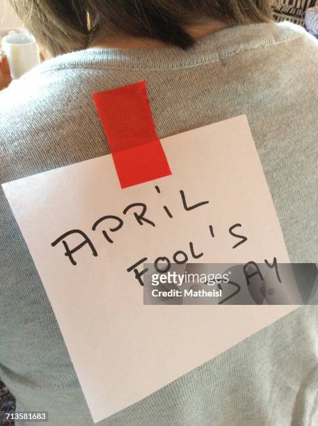 april fool's day! - april fools day stockfoto's en -beelden