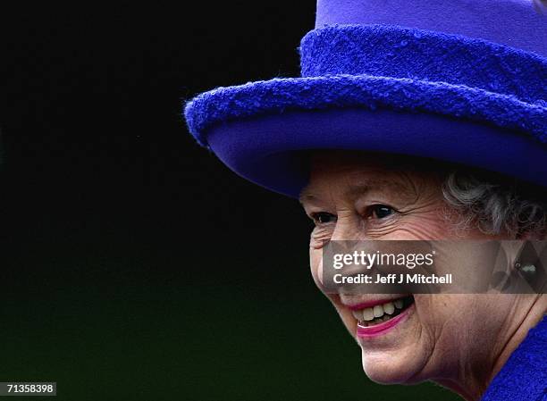 Queen Elizabeth II attends the traditional Ceremony of the Keys at Holyroodhouse on July 3, 2006 in Edinburgh, Scotland.The Queen and The Duke of...