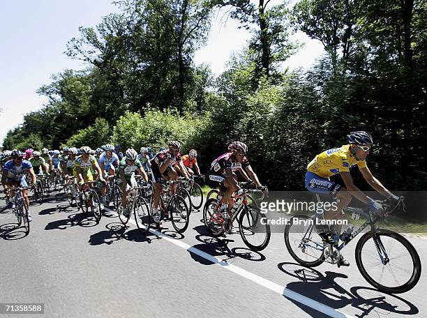 George Hincapie of the USA and the Discovery Channel team in action during stage 2 of the 93rd Tour de France from Obernai to Esch-sur-Alzette, on...
