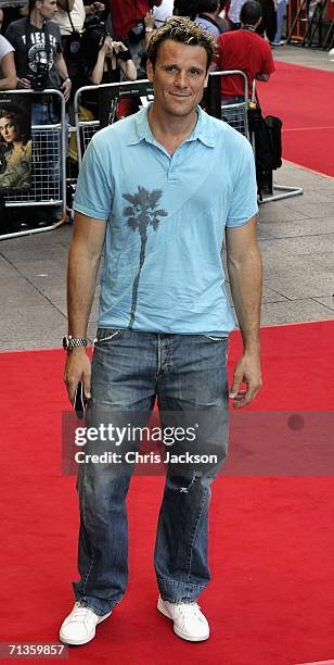 James Cracknell arrives at the Premiere of 'Pirates Of The Caribbean: Dead Mans Chest' European Premiere on July 3, 2006 in London, England.