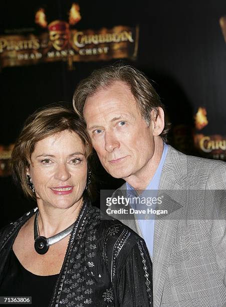 Actors Bill Nighy and partner Diana Quick arrive at the European premiere of "Pirates of the Caribbean: Dead Man's Chest" at Odeon Leicester Square...