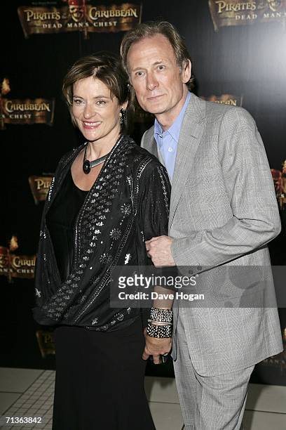 Actors Bill Nighy and his partner Diana Quick, arrive at the European premiere of "Pirates of the Caribbean: Dead Man's Chest" at Odeon Leicester...