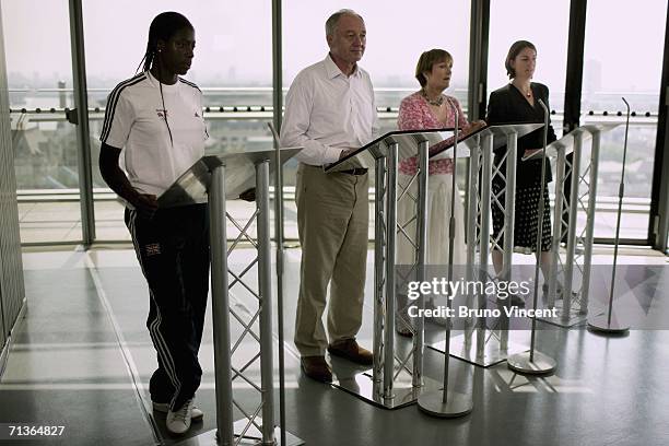 400m Commonwealth Gold medallist Christine Ohuruogu, The Mayor of London Ken Livingstone, Culture Secretary Tessa Jowell and British Olympic...