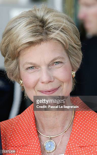 Marie Astrid of Luxembourg arrives at the Grand Theater to attend a special performance on June 30, 2006 in Luxembourg, for Grand Duke Henri of...