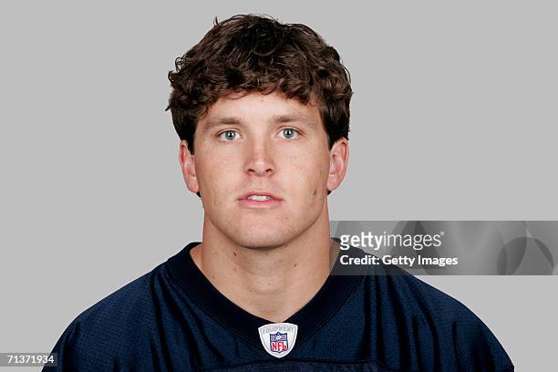 Hunter Hillenmeyer of the Chicago Bears poses for his 2006 NFL headshot at photo day in Chicago, Illinois.
