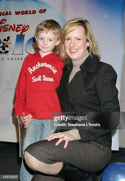 Host Mellisa Doyle and her son Nicholas attend the Magical World of Disney On Ice opening night at the Sydney Entertainment Centre July 5, 2006 in...