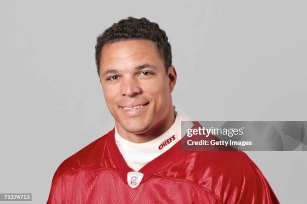 Tony Gonzalez of the Kansas City Chiefs poses for his 2006 NFL headshot at photo day in Kansas City, Missouri.