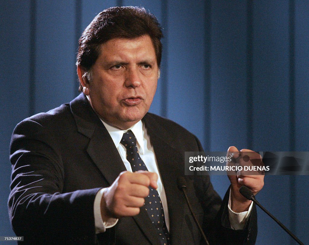 Peruvian President-elect Alan Garcia ans