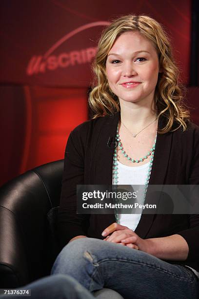 Actress Julia Stiles appears on AOL Unscripted Session at the Meyer Gallery during the Sundance Film Festival January 26, 2006 in Park City, Utah....