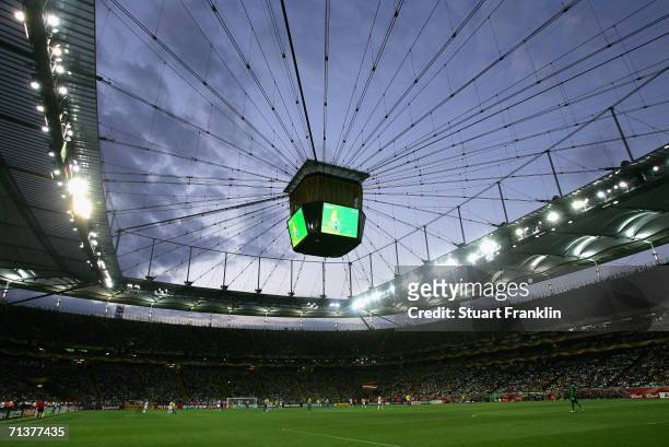 General view of the stadium during the FIFA World Cup Germany 2006 Quarter-final match between Brazil and France at the Stadium Frankfurt on July 1,...