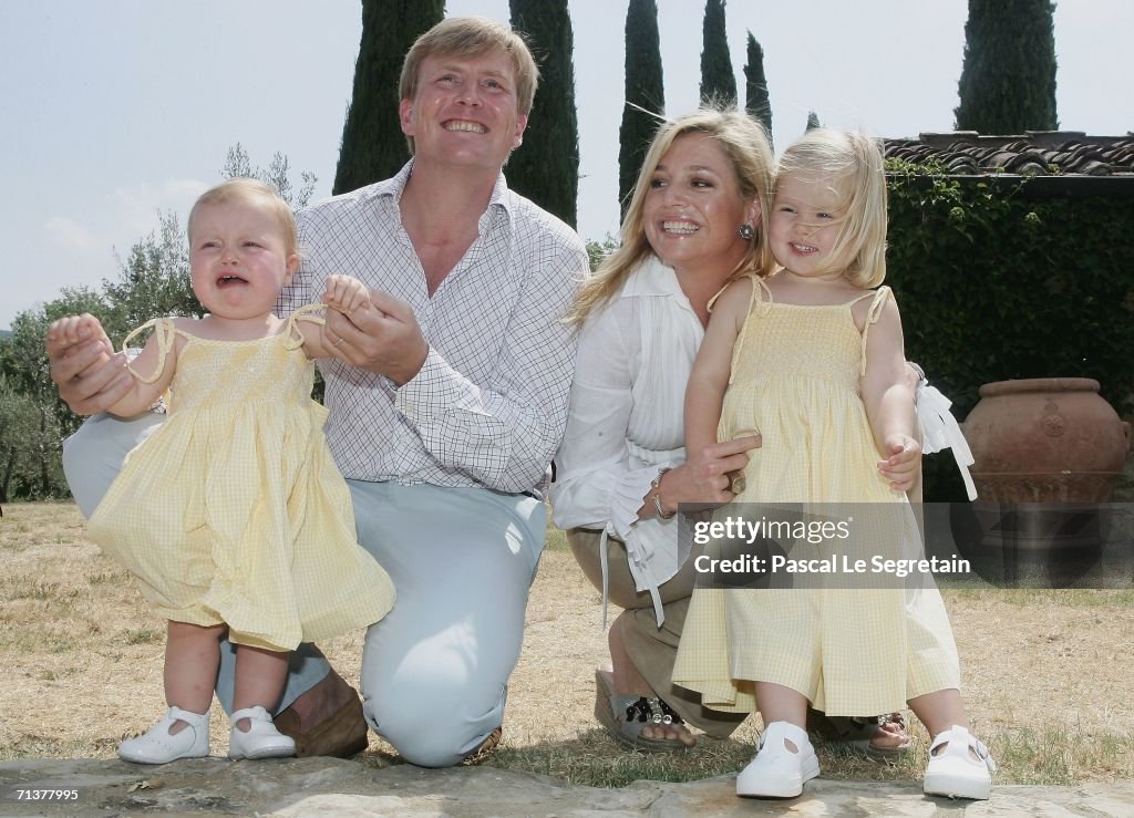 Photocall for Dutch Royal Family on vacation in Italy