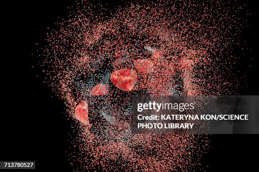 Destruction Of A Cancer Cell Illustration High-Res Vector Graphic ...
