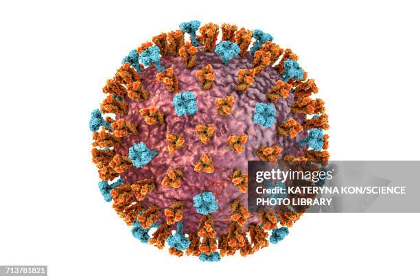 flu virus, illustration - インフルエンザ菌点のイラスト素材／クリップアート素材／マンガ素材／アイコン素材