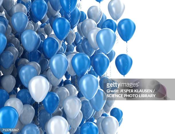 illustrations, cliparts, dessins animés et icônes de blue balloons - ballon blanc