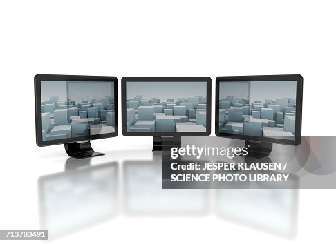 Three Computer Monitors High-Res Vector Graphic - Getty Images