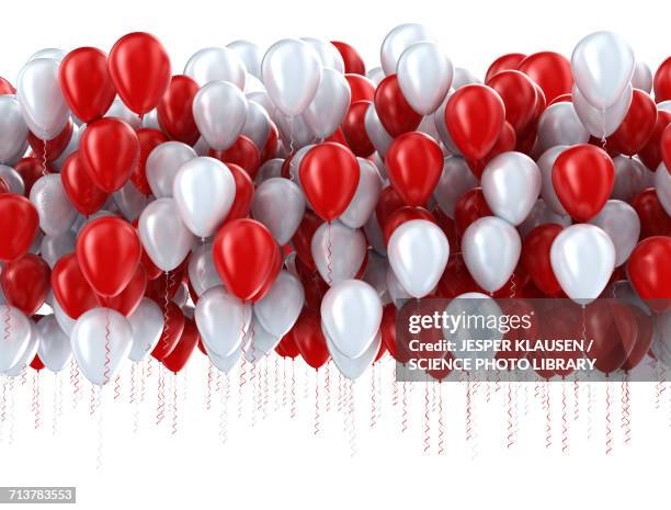 red and white balloons - red balloons stock illustrations